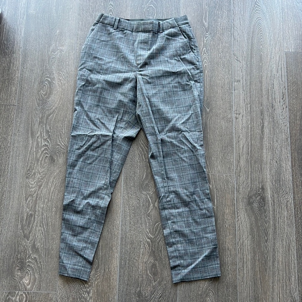 Uniqlo easy ankle grey suit pants